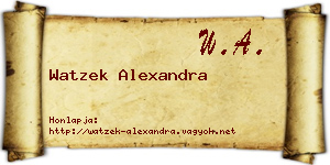 Watzek Alexandra névjegykártya